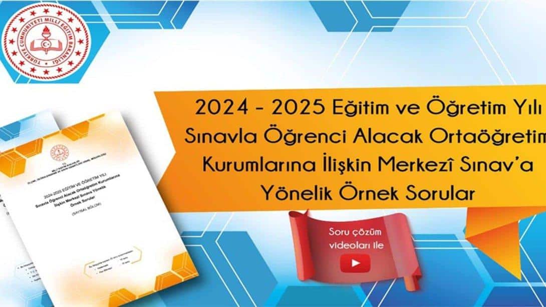 LGS MERKEZÎ SINAVINA YÖNELİK YENİ ÖRNEK SORULARI YAYIMLANDI.