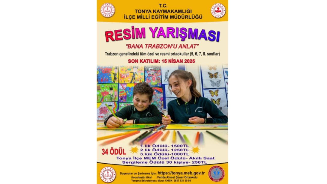 ''BANA TRABZON'U ANLAT'' KONULU ORTAOKULLAR ARASI RESİM YARIŞMASI
